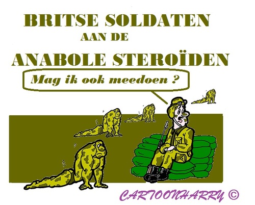 Cartoon: Anabolen Leger (medium) by cartoonharry tagged anabolen,soldaten,engeland,britten