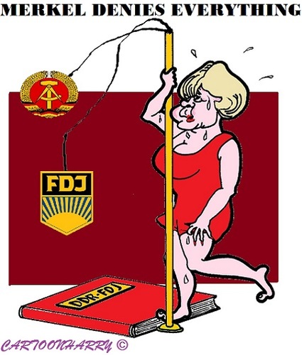 Cartoon: Angela Merkel (medium) by cartoonharry tagged denial,angelamerkel,merkel,germany,ddr,everything,cartoons,fdj,cartoonists,cartoonharry,dutch,toonpool