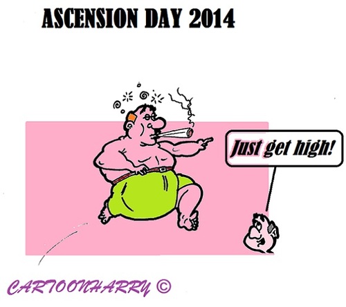 Cartoon: Ascension Day (medium) by cartoonharry tagged ascensionday