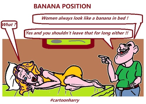 Cartoon: Banana Position (medium) by cartoonharry tagged banana,cartoonharry