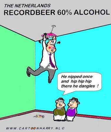 Cartoon: Beer Record In Holland (medium) by cartoonharry tagged beer,genever,cartoonharry,record