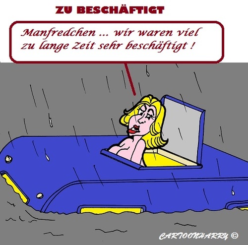 Cartoon: Beschäftigt (medium) by cartoonharry tagged beschäftigt,wetter,regen