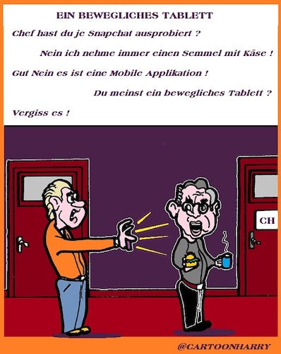 Cartoon: Bewegliches Tablett (medium) by cartoonharry tagged tablett,cartoonharry