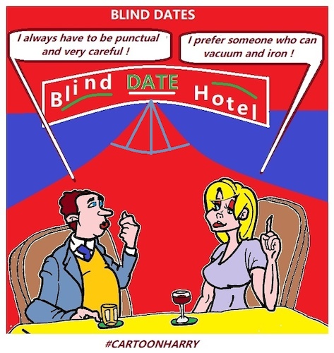 Cartoon: Blind Dates (medium) by cartoonharry tagged dating,cartoonharry