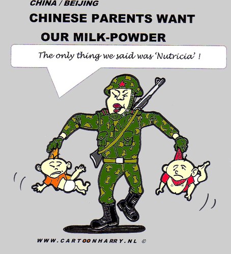 Cartoon: China Methodology (medium) by cartoonharry tagged milkpowder,china,kids,parents,good,cartoonharry