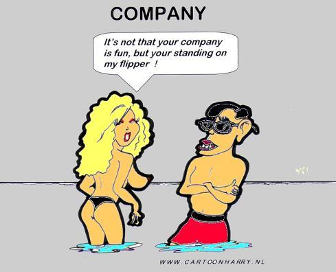 Cartoon: Company (medium) by cartoonharry tagged company,slipper,blond,girl,boy