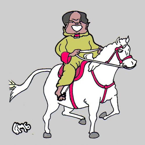Cartoon: Condoleeza Rice (medium) by cartoonharry tagged horse