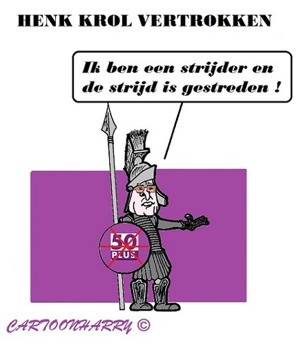 Cartoon: De strijder (medium) by cartoonharry tagged 50plus,strijder,krol