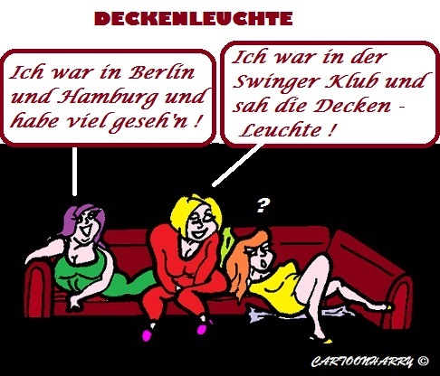 Cartoon: Deckenleuchte (medium) by cartoonharry tagged urlaub,australien,swingerclub,deckenleuchte