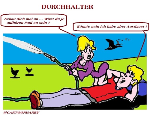 Cartoon: Durchhalter (medium) by cartoonharry tagged durchhalter,cartoonharry