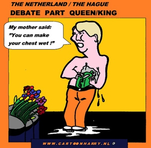 Cartoon: Dutch Debate (medium) by cartoonharry tagged holland,queen,king,debate,willemalexander,prince,cartoon,cartoonharry,cartoonist,dutch,toonpool
