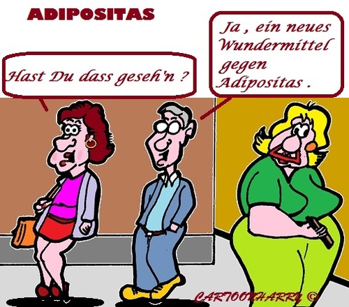 Cartoon: Eine Beobachtung (medium) by cartoonharry tagged adipositas
