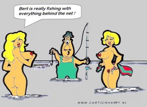 Cartoon: Failure (medium) by cartoonharry tagged bad,luck,fishing,girls,naked