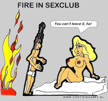 Cartoon: Fire in Sexclub (medium) by cartoonharry tagged club,fire