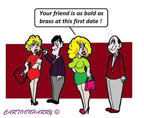 Cartoon: First Date (medium) by cartoonharry tagged first,date,boob,look,cartoons,cartoonists,cartoonharry,dutch,toonpool