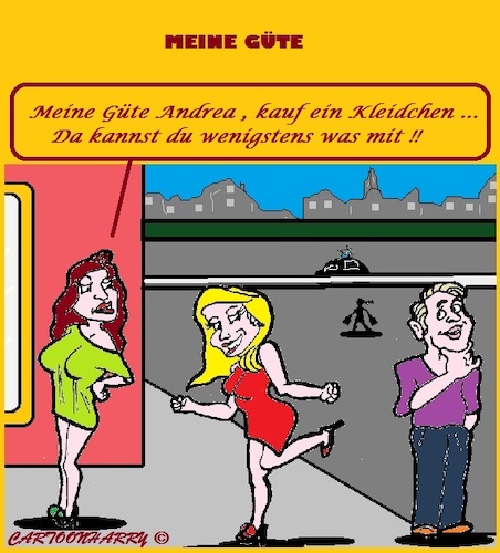 Cartoon: Flirt (medium) by cartoonharry tagged flirt,kleid