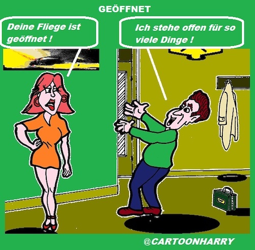 Cartoon: Ganz (medium) by cartoonharry tagged offen,fliege