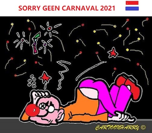 Cartoon: Geen Carnaval 2021 (medium) by cartoonharry tagged jammer,carnaval,cartoonharry