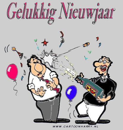 Cartoon: Gelukkig Nieuwjaar (medium) by cartoonharry tagged nieuwjaarswens,cartoonharry,cartoon,knalkurk