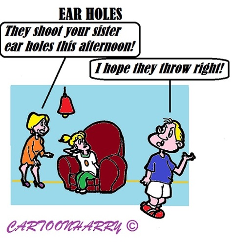 Cartoon: Good Shot (medium) by cartoonharry tagged ear,holes