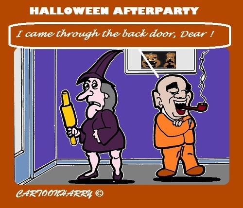 Cartoon: Halloween Afterparty 2015 (medium) by cartoonharry tagged halloween,afterparty,2015
