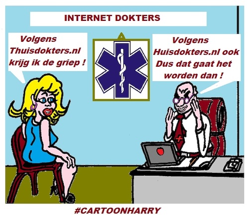 Cartoon: Internet Dokters (medium) by cartoonharry tagged internet,dokters,cartoonharry