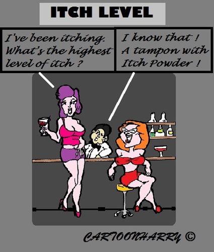 Cartoon: Itch (medium) by cartoonharry tagged itch,girls,bar,lol