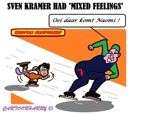 Cartoon: Kampioen (medium) by cartoonharry tagged ec,schaatsen,kampioen,svenkramer