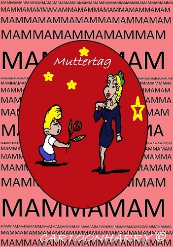 Cartoon: Muttertag (medium) by cartoonharry tagged muttertag,deutsch,dutch,cartoon,cartoonharry,2012,cartoonist,toonpool