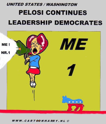 Cartoon: Nancy Pelosi Is Staying (medium) by cartoonharry tagged nancy,pelosi,bitch,us,me,one,leader,leadership,cartoonharry,democrates