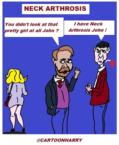 Cartoon: Neck Arthrosis (medium) by cartoonharry tagged cartoonharry,neck,arthrosis