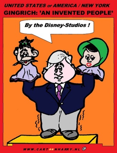 Cartoon: Newt Gingrich (medium) by cartoonharry tagged gingrich,usa,people,palestinians,puppets,cartoon,cartoonharry,cartoonist,dutch,toonpool