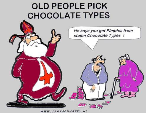 Cartoon: Old Dutch Thieves (medium) by cartoonharry tagged thieves,old,santa,chocolate