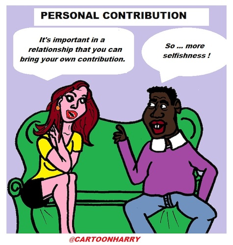 Cartoon: Personal Contribution (medium) by cartoonharry tagged cartoonharry