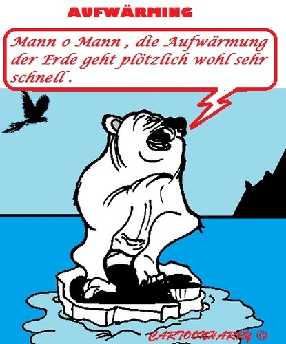 Cartoon: Polar Bär (medium) by cartoonharry tagged polarbär,panik,aufwärmung