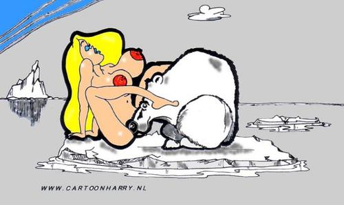 Cartoon: Polar Bear Girl (medium) by cartoonharry tagged cold,polar,bear,girl,sexy,cartoonharry