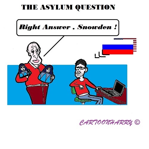 Cartoon: Putin (medium) by cartoonharry tagged obama,russia,putin,chaff,snowden,asylum,toonpool