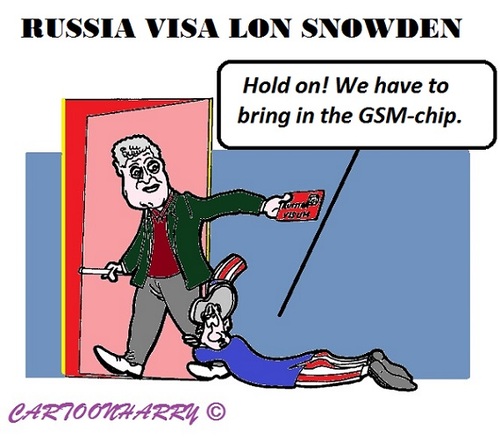 Cartoon: Russian Visa (medium) by cartoonharry tagged russia,visa,usa,lonsnowden,snowden,toonpool