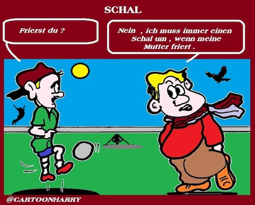 Cartoon: Schal (medium) by cartoonharry tagged schal,cartoonharry