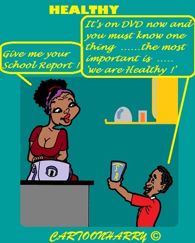 Cartoon: SchoolReport (medium) by cartoonharry tagged mum,kid,schoolreport,cartoonharry