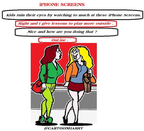 Cartoon: Screens (medium) by cartoonharry tagged screens,kids,cartoonharry