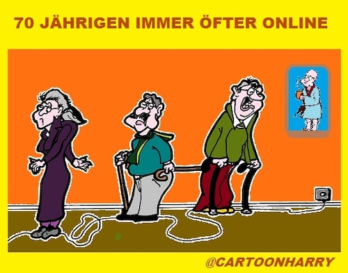 Cartoon: Siebzig Jährigen (medium) by cartoonharry tagged siebzig,online