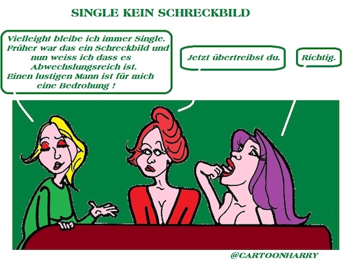 Cartoon: Single (medium) by cartoonharry tagged schreckbild,cartoonharry
