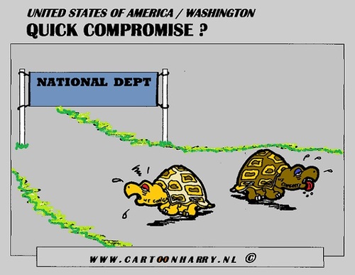 Cartoon: Slow Talkings Like Turtles (medium) by cartoonharry tagged turtles,talks,economy,dept,usa,cartoon,cartoonist,cartoonharry,dutch,toonpool