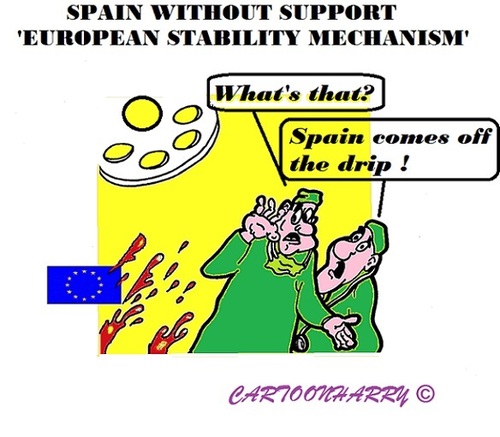 Cartoon: Spain off Drip (medium) by cartoonharry tagged spain,off,europe,drip,esm