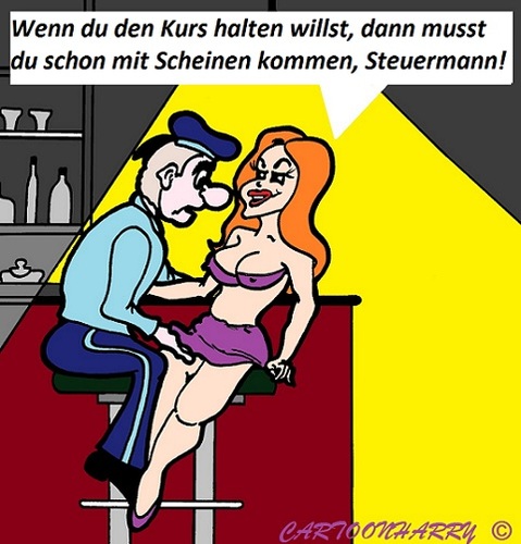 Cartoon: Steuermann (medium) by cartoonharry tagged steuermann,kurs,zahlen,liebe,cartoonist,cartoonharry,dutch,toonpool