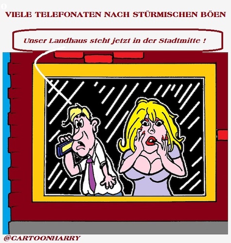 Cartoon: Stürmisch (medium) by cartoonharry tagged cartoonharry