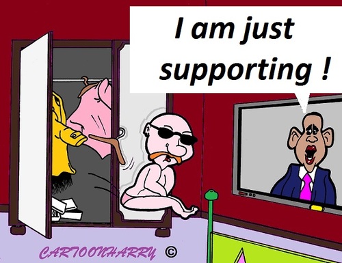 Cartoon: Support (medium) by cartoonharry tagged marriage,gay,support,obama,cartoon,cartoonist,cartoonharry,dutch,toonpool