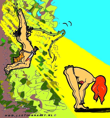 Cartoon: Tarzan (medium) by cartoonharry tagged tarzan,hitman,cartoonharry