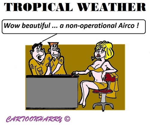 Cartoon: Tropical Weather (medium) by cartoonharry tagged tropical,weather,holland,2013,june,airco,cartoons,cartoonists,cartoonharry,dutch,toonpool